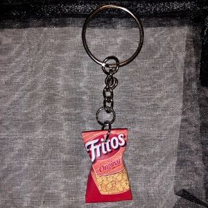 Handmade Tiny Food Fritos Chips Keychain New